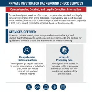 Private Investigator background check services